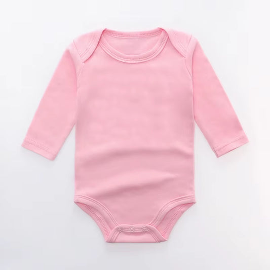 Baby Clothes Solid Color Boy Girls Romper Newborn Long Sleeve 100% Cotton Jumpsuit Bebe Spring Classic Clothes Tops Tees