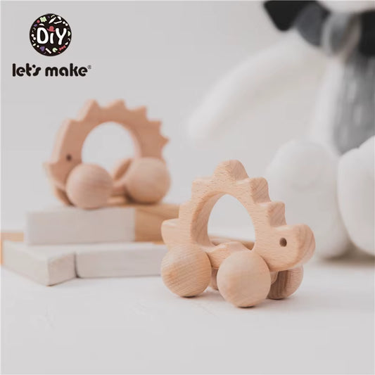 Wooden Toy Car Shape Organic Beech for Babies Teether Kids Brain Game Toys Handmade Crafts Christmas Gift Cognitive Infants Toys