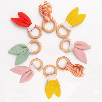 Organic Cotton Teething Ring - Strawberry